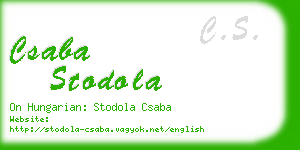 csaba stodola business card